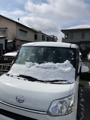 3月に雪⛄